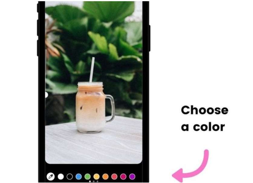 how to change the background color on instagram story 7