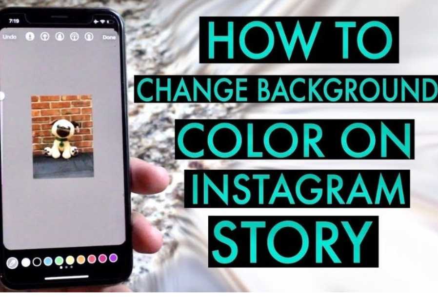 how to change the background color on instagram story