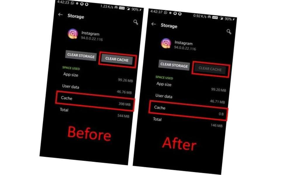 how to clear instagram cache 5